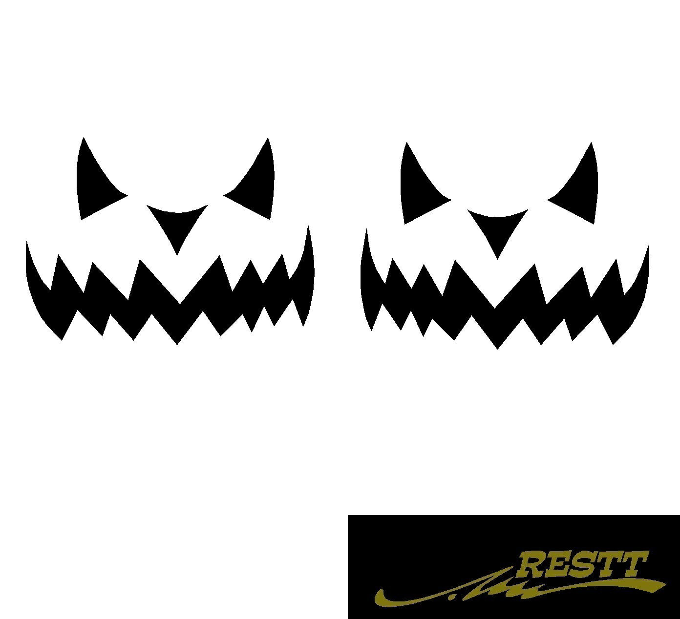 ジャックオーランタン ロゴ カッティングステッカー 中サイズ 2枚1セット