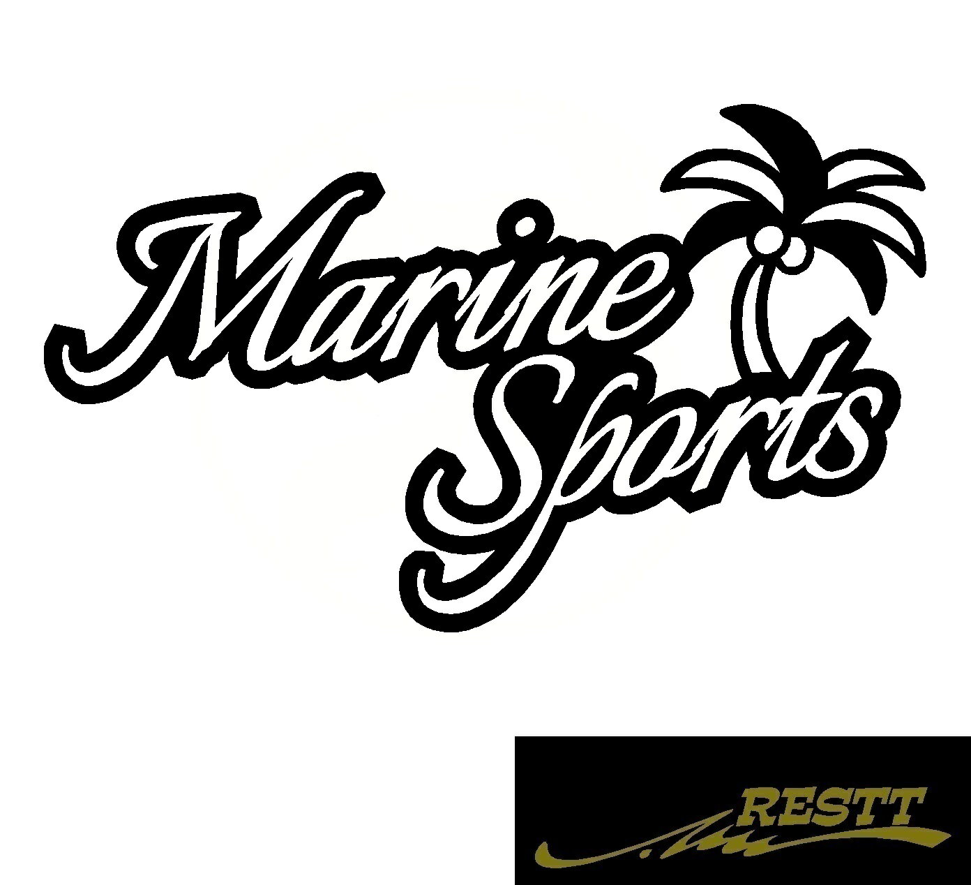 マリンスポーツ　ロゴ　カッティングステッカー　中サイズ　ドレスアップ　かわいい　おしゃれ　かっこ..