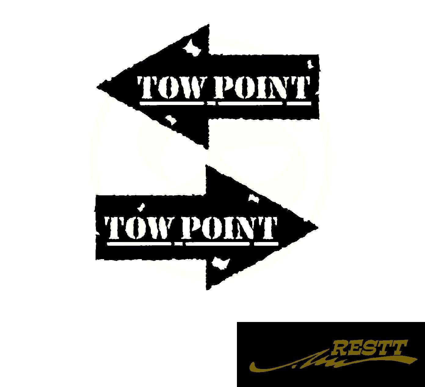 TOW　POINT　ロゴ　ver.3　大サイズ　カッティングステッカー　かっこいい　ステッカー　ドレスアップ..