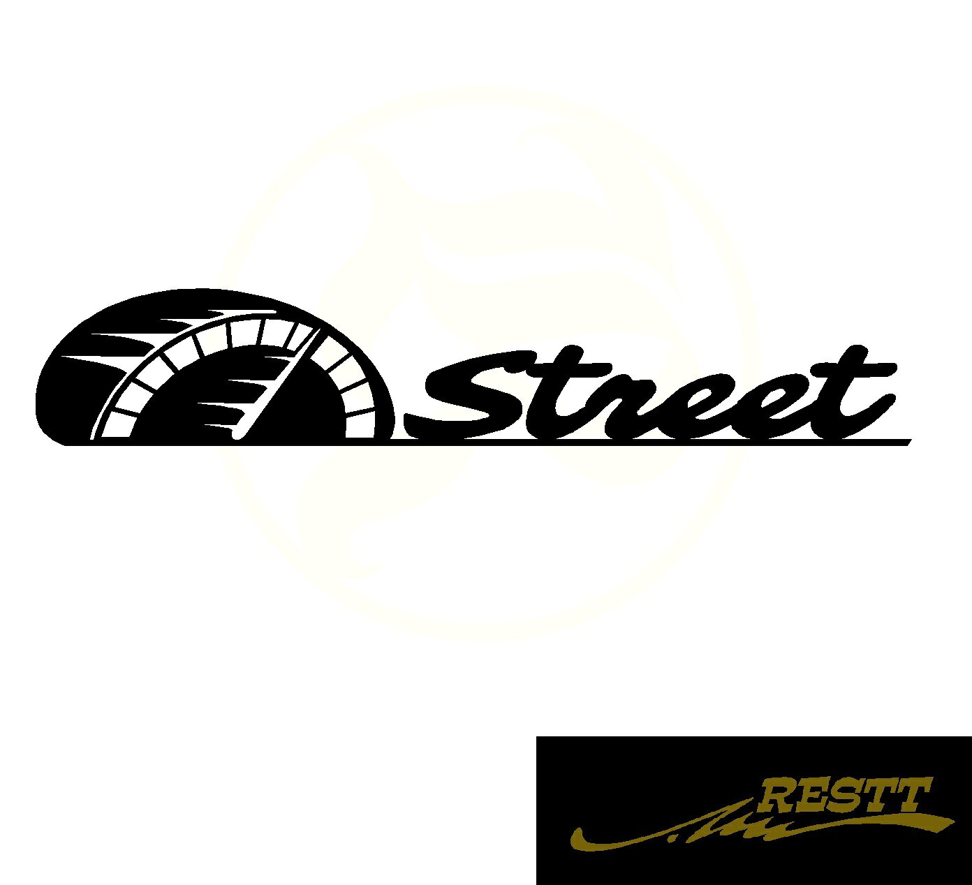 Rakuten - ストリート　メーター　ロゴ　カッティングステッカー　大サイズ　ドレスアップ　かっこいい　おしゃれ　車　バイク　トラック　アピール　スポコン　スポーツカー　面白い