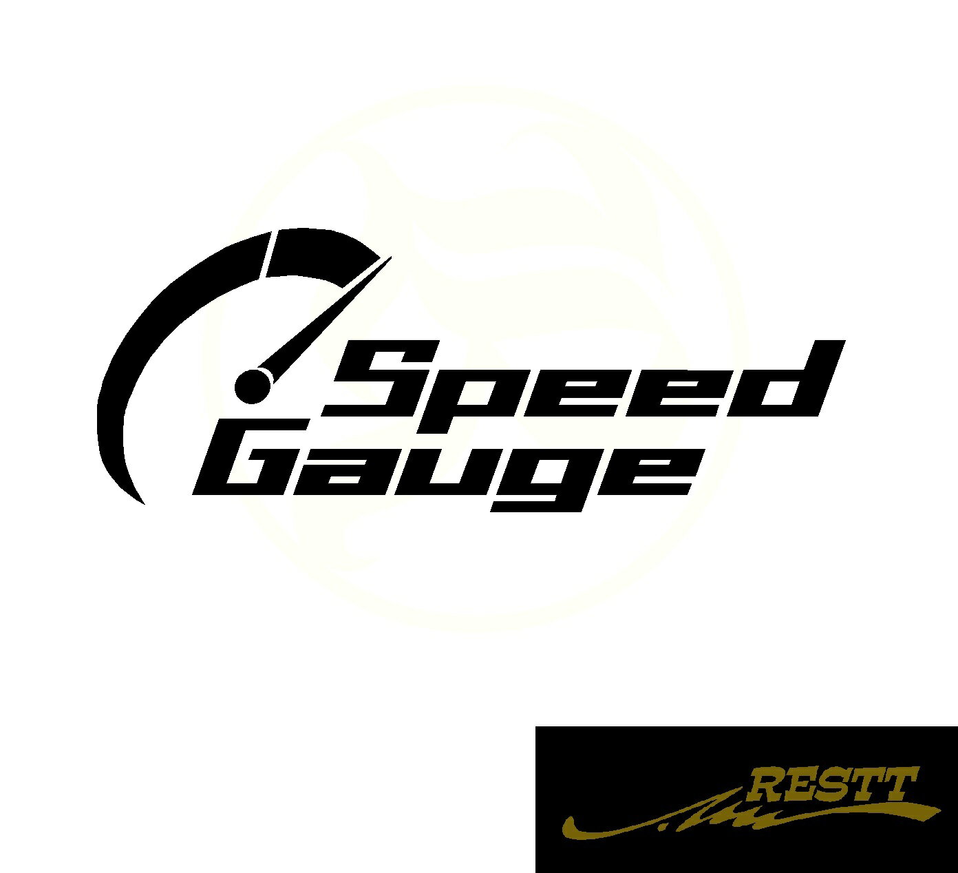 スピードゲージ　ロゴ　イラスト　カッティングステッカー　特大サイズ　ドレスアップ　かっこいい　おしゃれ　車　バイク　トラック　アピール　スポコン　スポーツカー