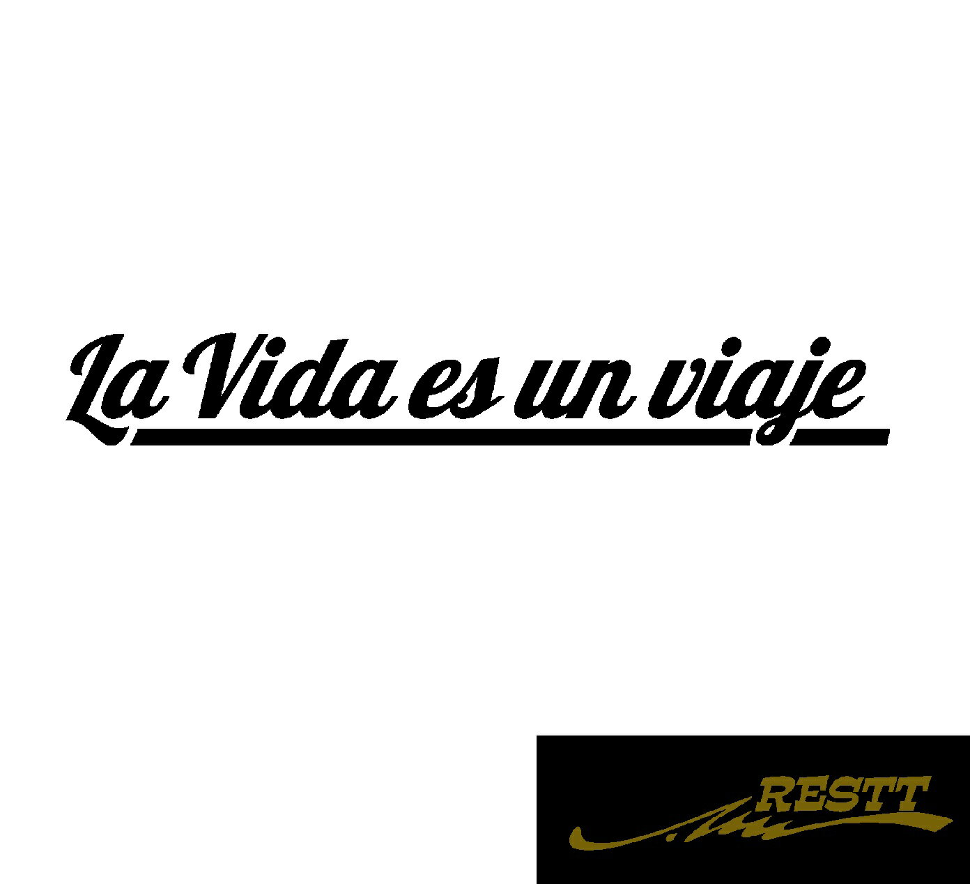 La Vida es un viaje 人生は旅 カッティングステッカー 小サイズ おしゃれデザイン ドレスアップ 車 ステッカー かっこいい アピール スポコン スペイン語