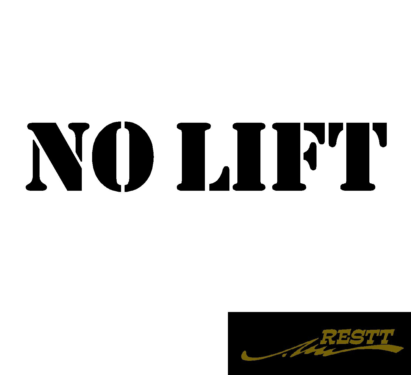 Rakuten - NO LIFT　ロゴ　文字　カッティングステッカー　特大サイズ　ミリタリー　工具箱　バッチ　チーム　かっこいい　おしゃれ　デザイン　ドレスアップ　車　バイク　リアガラス　マーク
