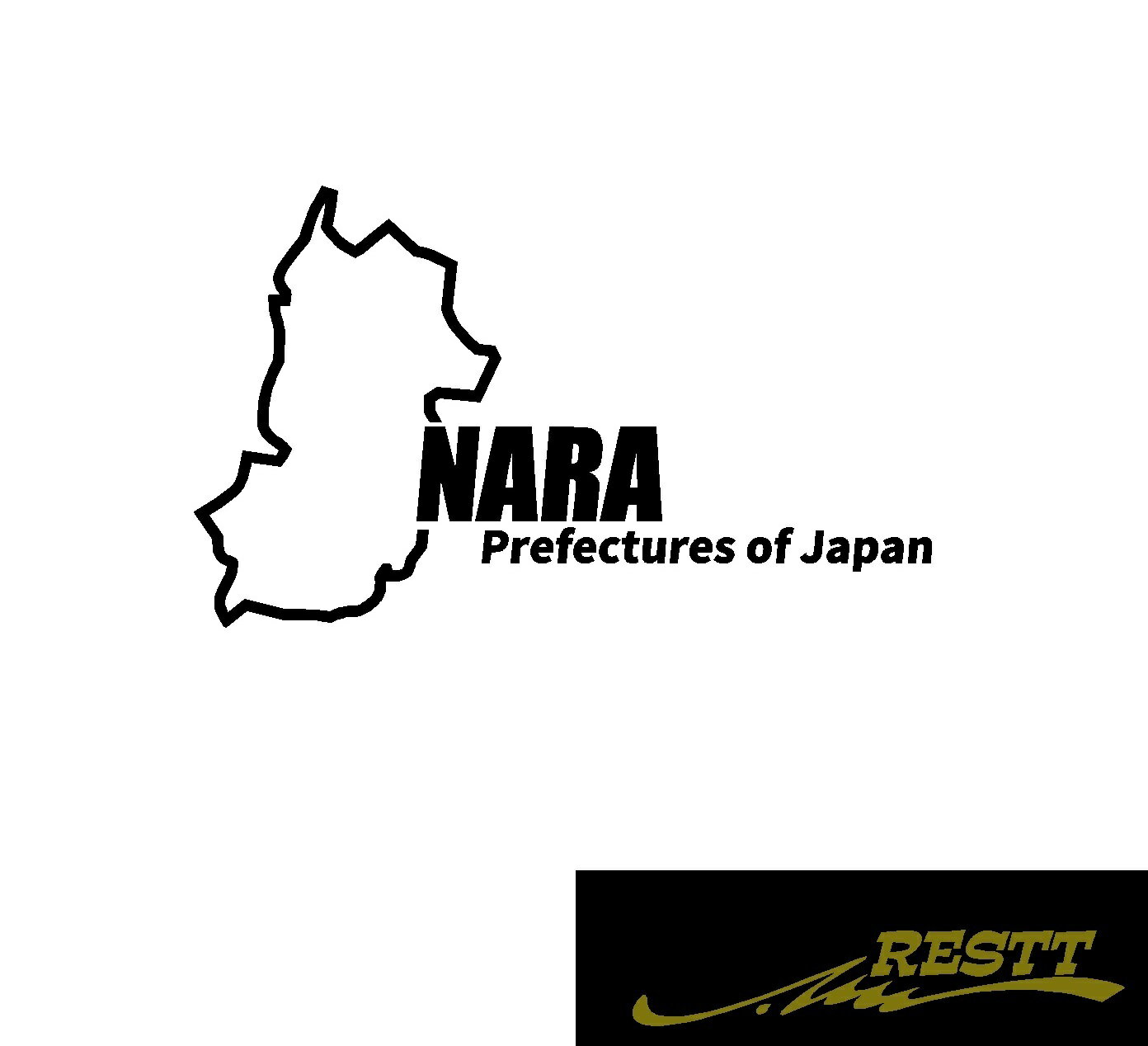 サーキット　カッティングステッカーver.奈良県　小サイズ　ドレスアップ屋外OK　愛車　かっこいい　おしゃれ地元愛　アピール