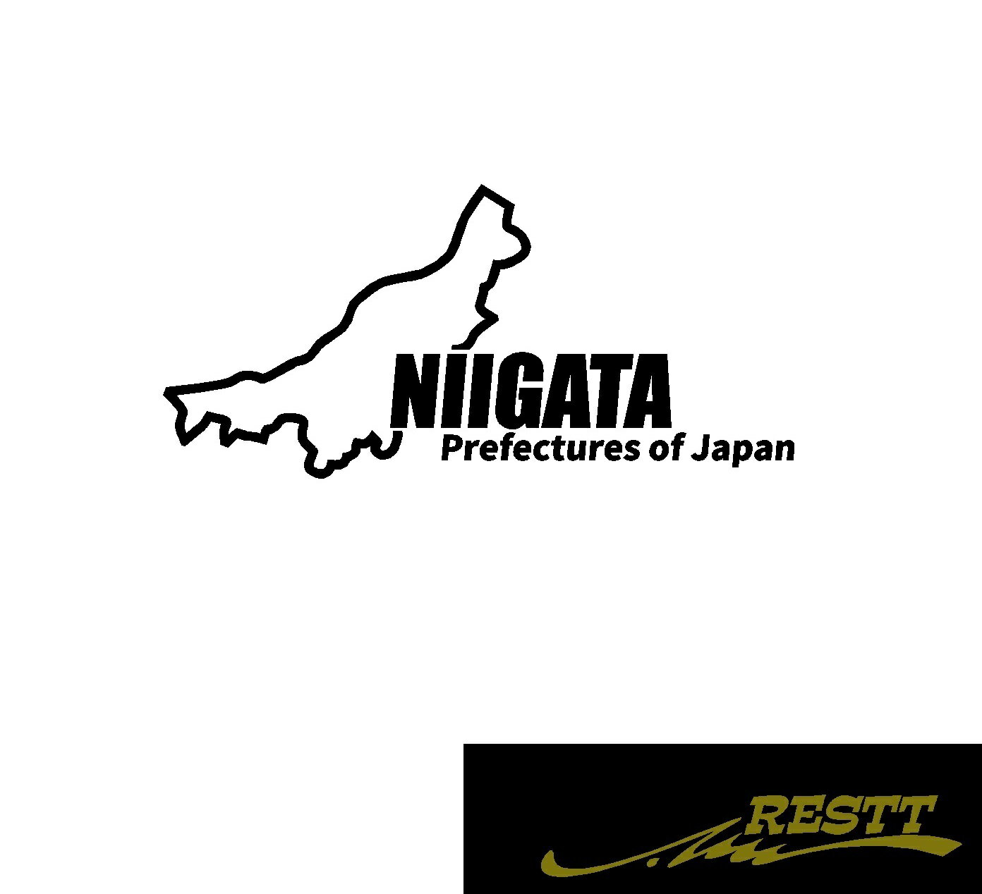 サーキット　カッティングステッカーver.新潟県　小サイズ　ドレスアップ屋外OK　愛車　かっこいい　おしゃれ地元愛　アピール