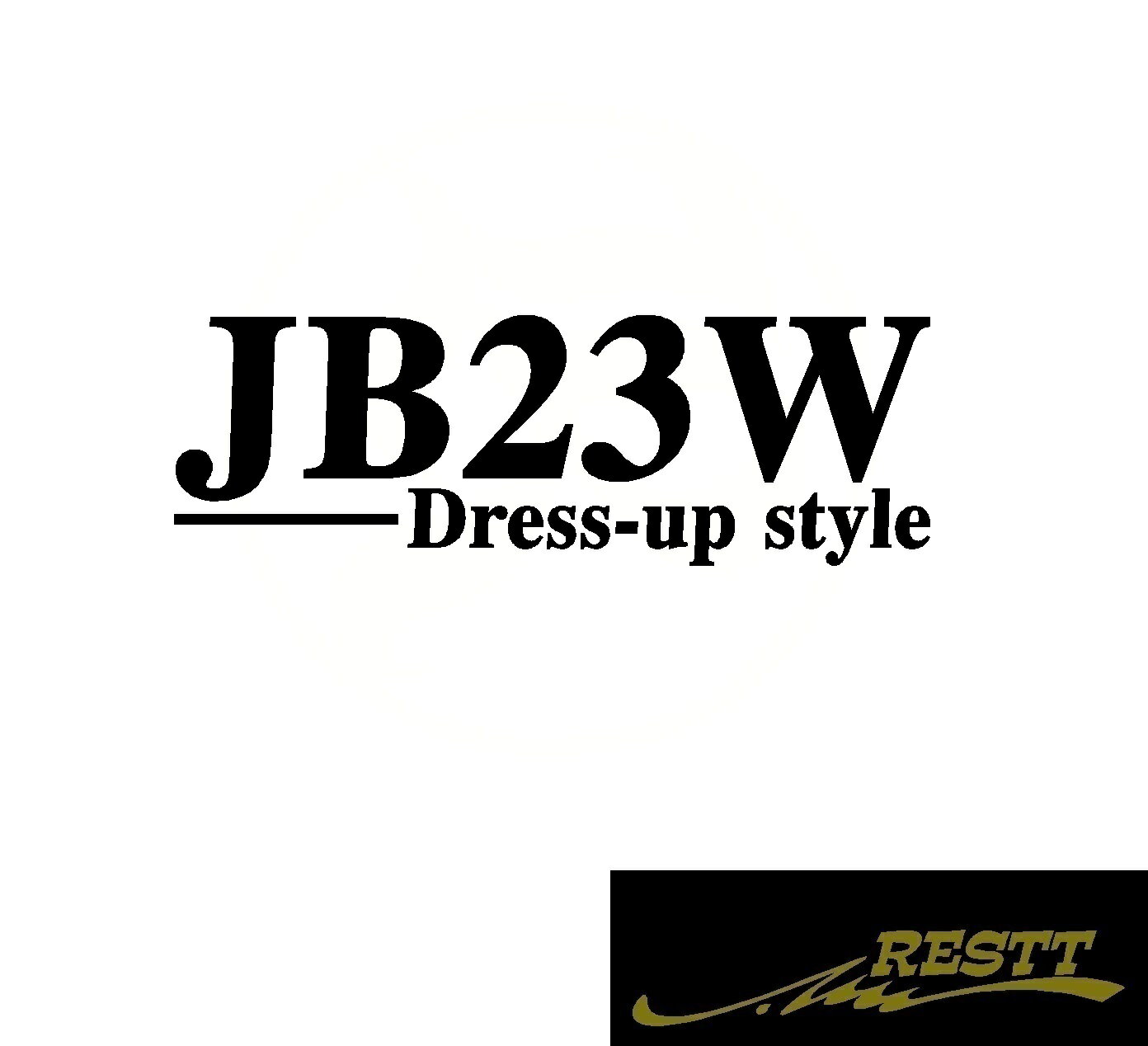 ジムニー　JB23W　ドレスアップスタイル　ロゴ　カッティングステッカー　中サイズ　おしゃれ　デザイン　かっこいい　ステッカー　スズキ　鈴木　型式