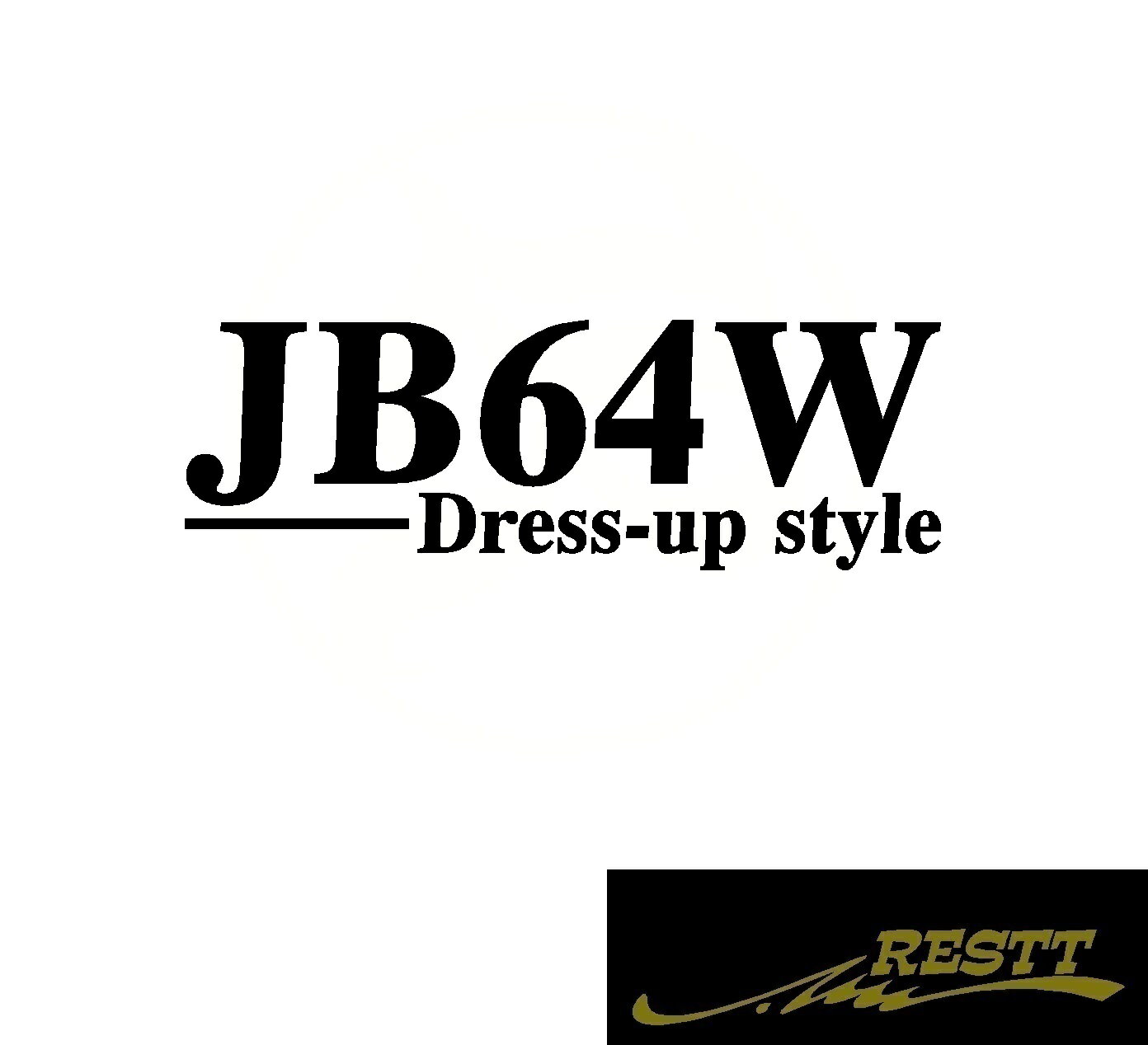 ジムニー　JB64W　ドレスアップスタイル　ロゴ　カッティングステッカー　小サイズ　おしゃれ　デザイン　かっこいい　ステッカー　スズキ　鈴木　型式