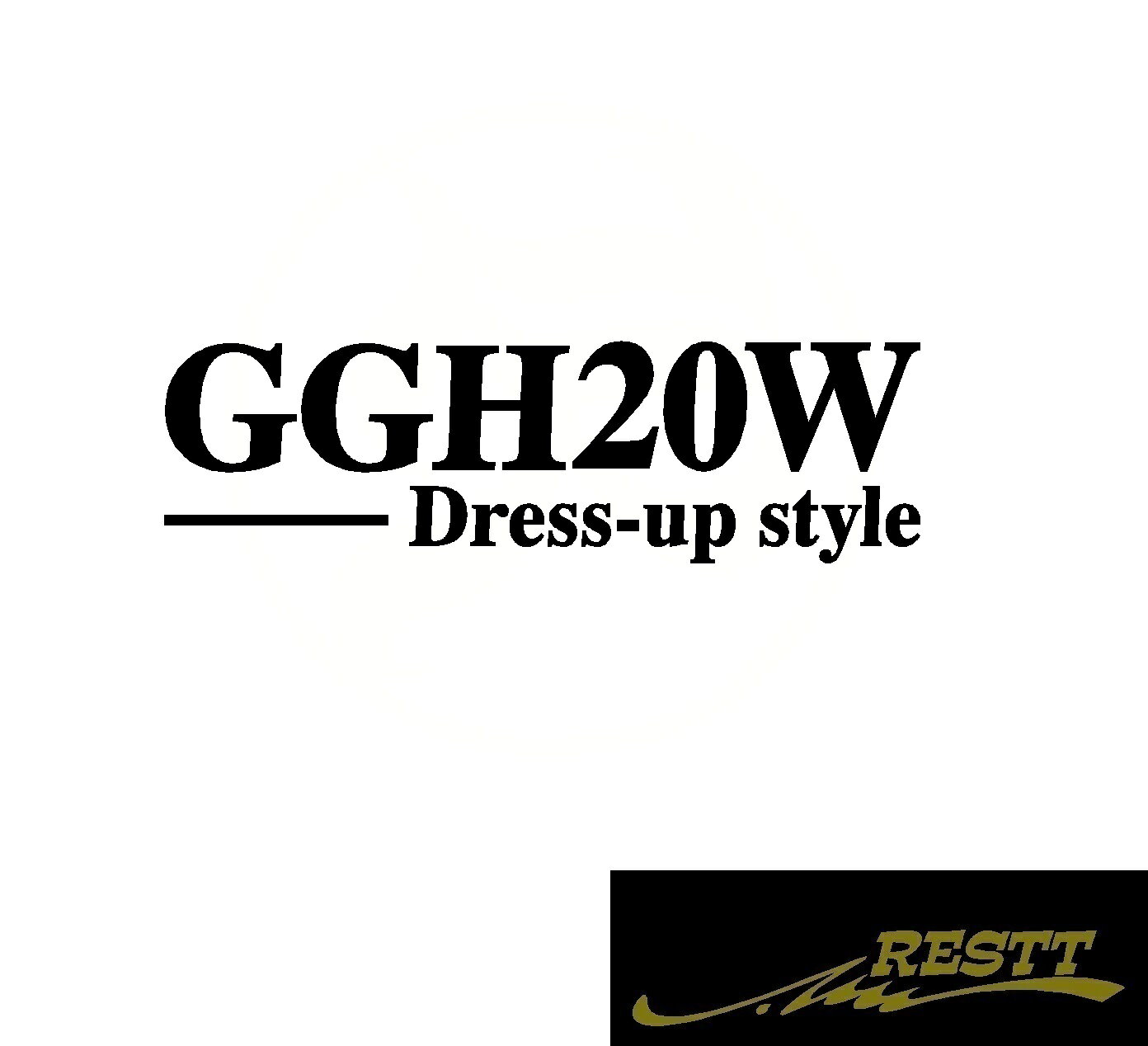 Rakuten - アルファード　GGH20W　ドレスアップスタイル　ロゴ　カッティングステッカー　小サイズ　おしゃれ　デザイン　かっこいい　ステッカー　トヨタ　豊田　型式