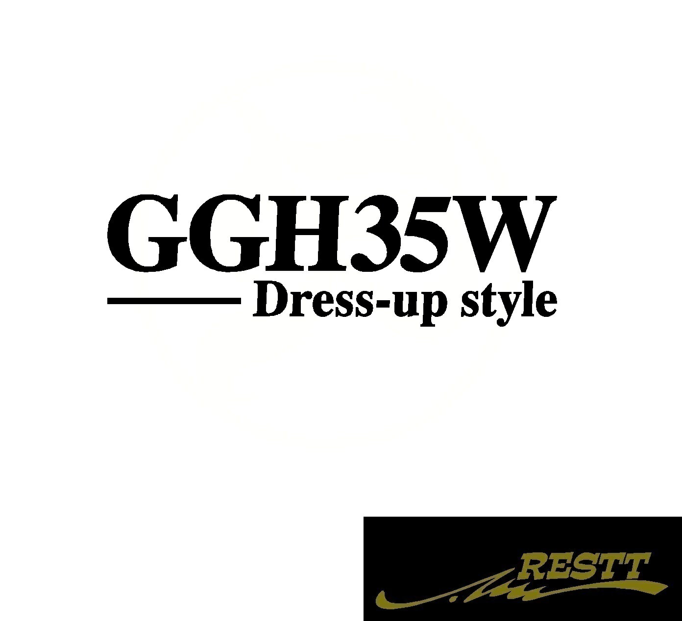 アルファード　GGH35W　ドレスアップスタイル　ロゴ　カッティングステッカー　中サイズ　おしゃれ　デザイン　かっこいい　ステッカー　トヨタ　豊田　型式