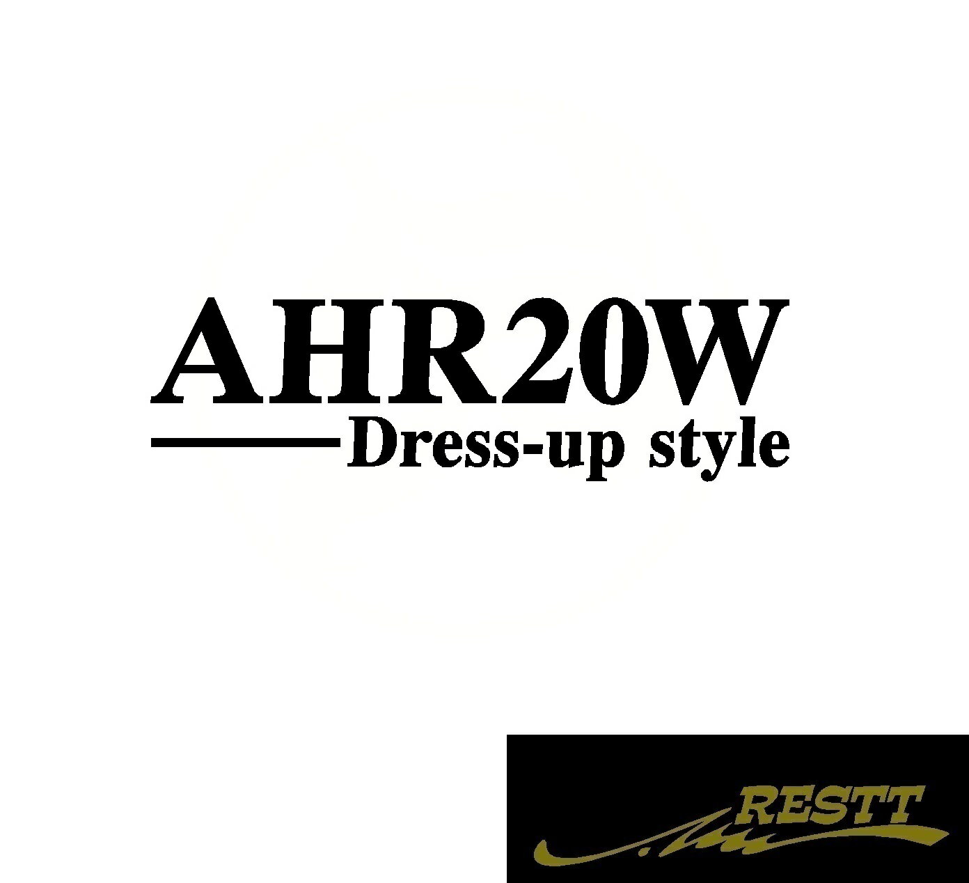 エスティマハイブリッド　AHR20W　AHR10W　ドレスアップスタイル　ロゴ　カッティングステッカー　小サイズ　2種類から選べる　おしゃれ　デザイン　かっこいい　ステッカー　トヨタ　豊田　型式