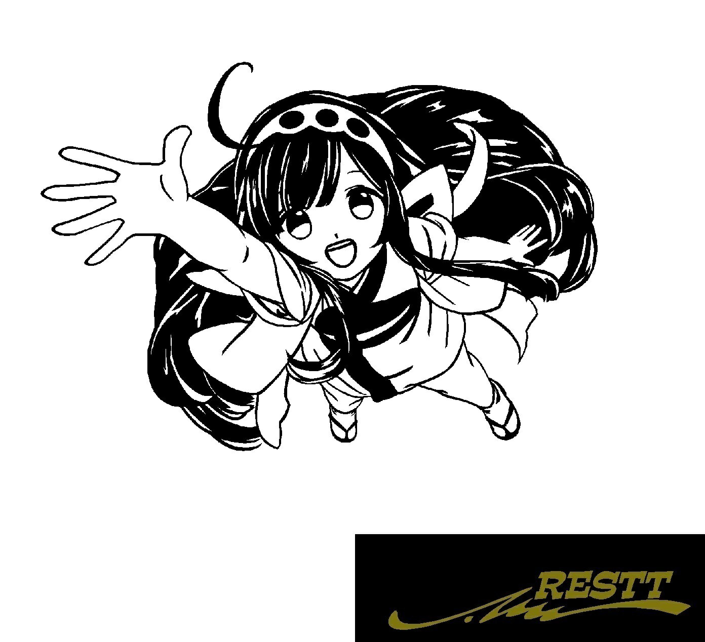 Rakuten - 東北ずん子　イラスト　ver.4　カッティングステッカー　大サイズ
