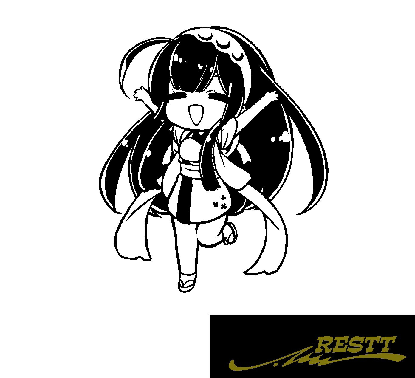 Rakuten - 東北ずん子　デフォルメ　ver.4　カッティングステッカー　大サイズ