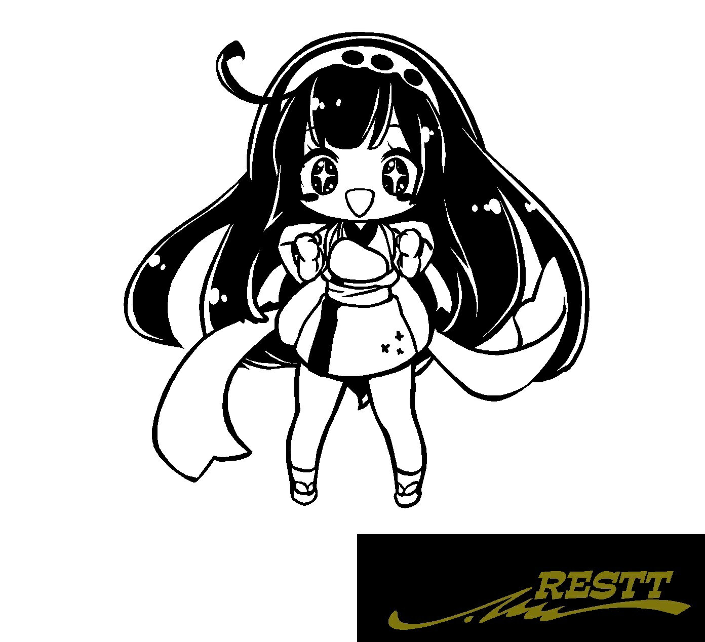 Rakuten - 東北ずん子　デフォルメ　ver.3　カッティングステッカー　大サイズ
