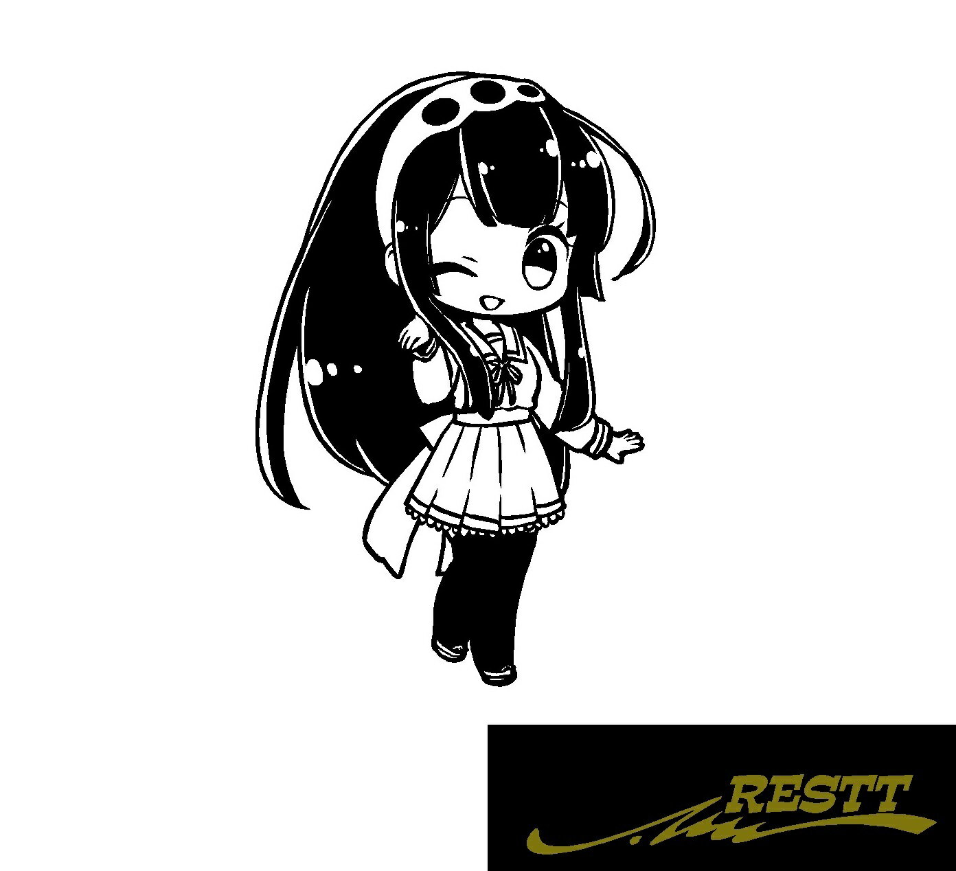 Rakuten - 東北ずん子　デフォルメ　ver.2　カッティングステッカー　中サイズ