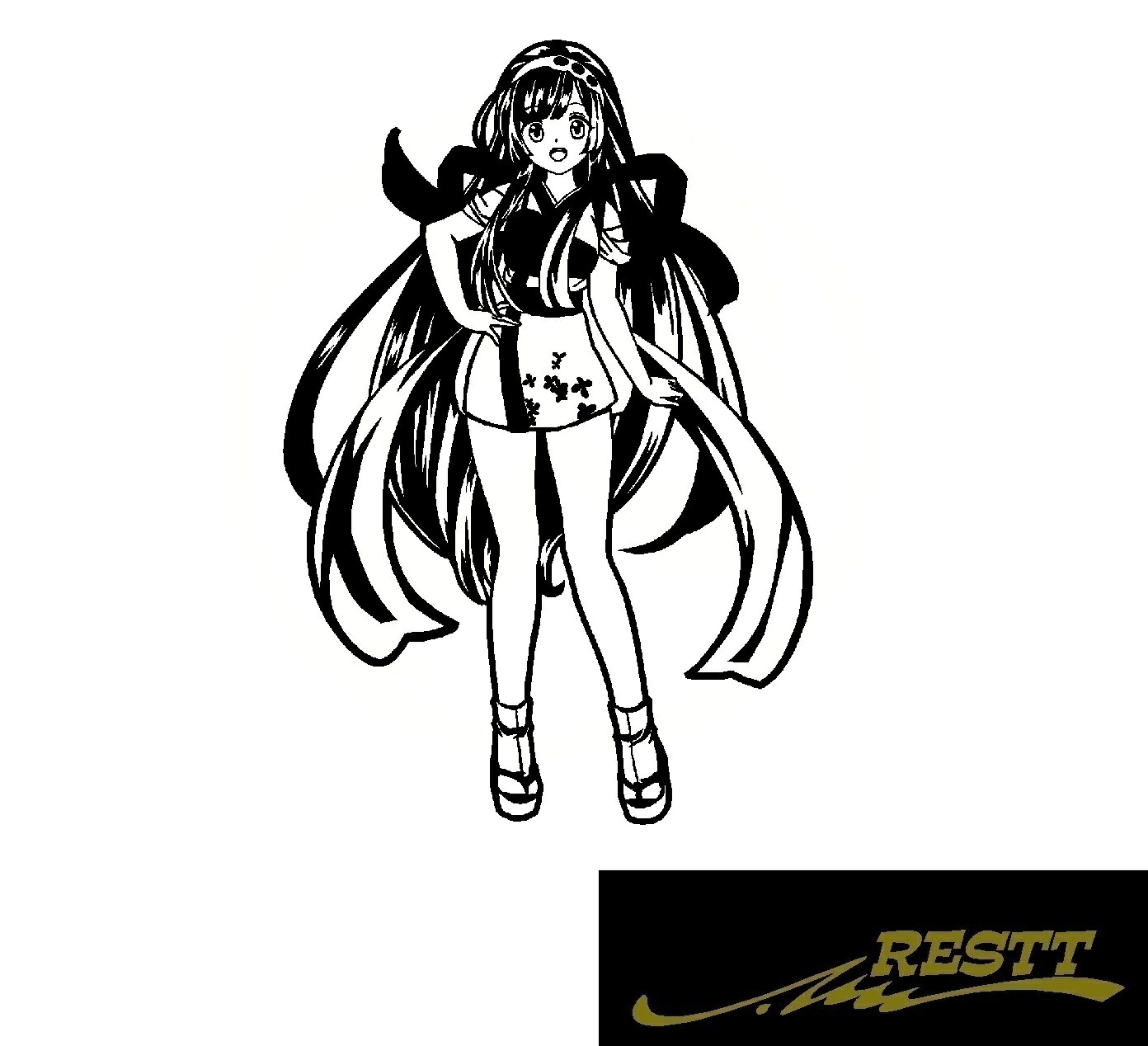 Rakuten - 東北ずん子　イラスト　ver.5　カッティングステッカー　大サイズ　東北地方　萌えキャラ　痛車　ドレスアップ　かわいい　おしゃれ　デザイン　車　バイク
