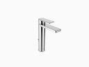 KOHLER 洗面用水栓 パラレル Parallel ポリッシュドクローム 洗面用シングルハンドル混合栓 (トール) コーラー 23475T-4-CP