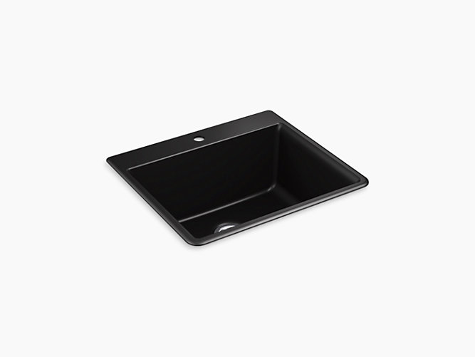 KOHLER キッチン用シンク ケノン Kennon マットブラック キッチン用1槽シンク コーラー 28003-1-CM1