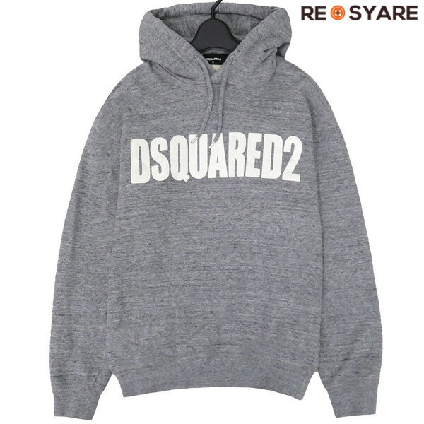 美品 DSQUARED ディースクエアード 2022SS S74GU0602 COLLEGE FIT ロゴプリント スウェット プルオーバー パーカー 46228 