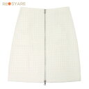 【新品同様】MONCLER モンクレール 2022 I10932D00005 SKIRT レタリングロゴ フロントジップ ツイード スカート 46741 【中古】