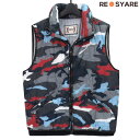 【美品】MONCLER モンクレール ガムブルー GILET ロゴワッペン カモフラ 迷彩 ジップアップ ダウンベスト ジャケット 46877 【中古】(4)