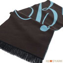 【極美品】BURBERRY バーバリー 8079175 BBY SCRIPT JQD SCARF ウールブレンドシルク レタリングロゴ スカーフ マフラー 47...