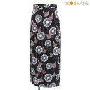 【極美品】HERMES エルメス 2022SS 2E0312DZ Cliquetis Aquarelle プリント シルク 巻き ラップ ロング スカート 38...