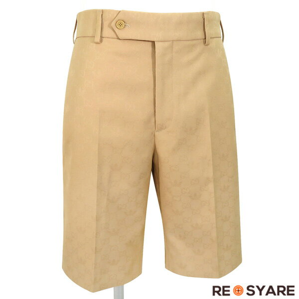 樂天商城 - 【未使用 サイズ48】Gucci x adidas GG Trefoil Jacquard Shorts ショート パンツ ベージュ ハーフ ショーツ 国内正規品 メンズ 47404 【中古】