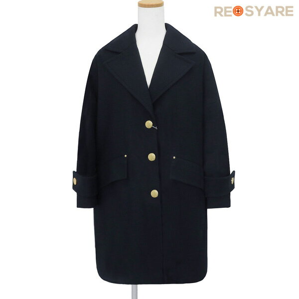 樂天商城 - 【タグ付き未使用 サイズ4】MACKINTOSH マッキントッシュ HUMBIE CHESTER COCOON METAL BUTTON ハンビー コクーン コート ネイビー 47642【中古】