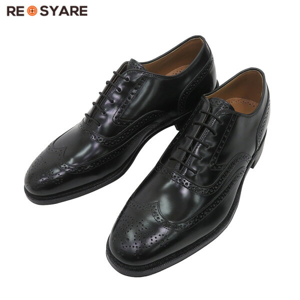 乐天商城 - 【未使用 サイズ8】JOHNSTON & MURPHY メダリオン ウィングチップ レザー シューズ 26cm 黒 ブラック 47797【中古】