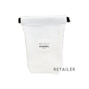 即納 CHANEL シャネル巾着　白　縦16.5cm 横10.5cm 襠3.5cm 巾着 ポーチのサムネイル