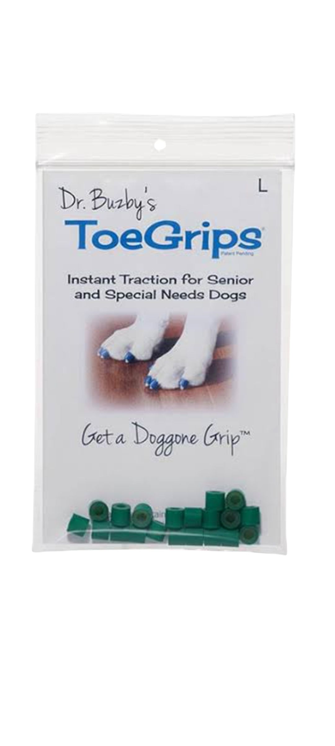 【Dr.Buzby's】Toe Grips トーグリップス L(緑 20コ)(ペット用品)(爪)(滑り止め)
