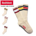★期間限定!最大20%OFFクーポン対象商品★【送料無料】Healthknit(ヘルスニット) 靴下 3Pソックス 配色3本 クラシックライン メンズ レディース ユニセックス 日本製 プレゼント(4)
