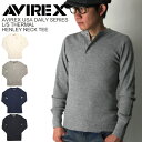 ★ポイント10倍★AVIREX/アビレックス/avirex/アヴィレックス ロングスリーブ サーマル ヘンリーネック Tシャツ