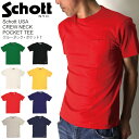 ショット 洋服 メンズ ★期間限定！ポイント10倍★セール・50％OFF★【送料無料】Schott(ショット) クルーネック ポケット Tシャツ カットソー メンズ レディース【クーポン対象外商品】