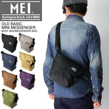 ★期間限定!最大20%OFFクーポン対象商品★【送料無料】MEI(メイ) オールド ベーシック ミニメッセンジャー ボディバッグ メッセンジャーバッグ ショルダーバッグ メンズ レディース【コンビニ受取対応商品】