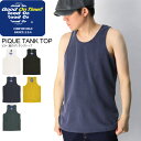 ★期間限定!最大20%OFFクーポン対象商品★【送料無料】Good On(グッドオン) ピケ タンクトップ 鹿の子 タンクトップノースリーブ カットソー メンズ...