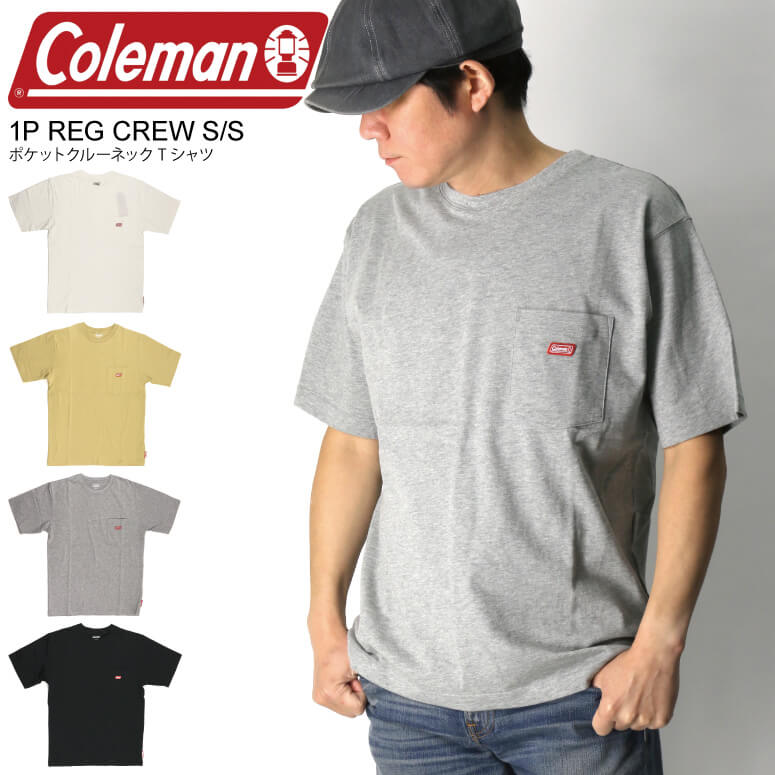 ★期間限定！最大20％OFFクーポン対象商品★セール・50％OFF★【送料無料】Coleman(コールマン) ポケット クルーネック Tシャツ 1P REG CREW S/S メンズ レディース【コンビニ受取対応商品】