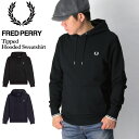 ★期間限定！ポイント10倍★【送料無料】FRED PERRY(フレッドペリー) ティップドフードスウェットシャツパーカープルオーバーパーカー 裏毛 メンズ レディース【クーポン対象外商品】