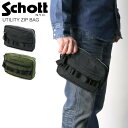 ★期間限定！最大20％OFFクーポン対象商品★【送料無料】Schott(ショット) ユーティリティ ジップ ポーチ サコッシュ 小物入れ メンズ レディース