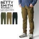 ベティスミス パンツ レディース ★期間限定！最大20％OFFクーポン対象商品★【送料無料】Betty Smith(ベティスミス) ストレッチ スリム カーゴ パンツ ストレッチパンツ 日本製 メンズ レディース