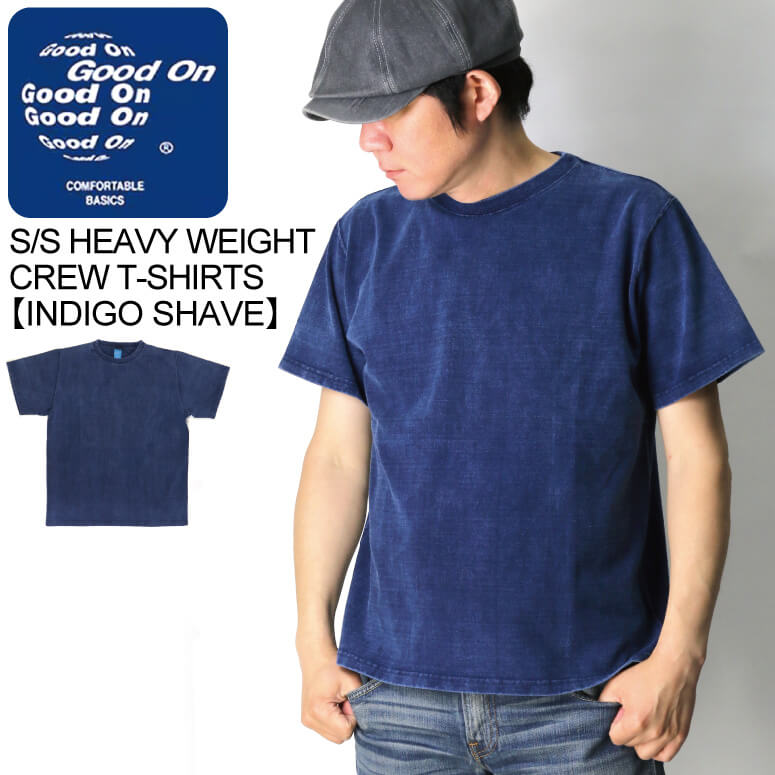 楽天Retom　リトム★期間限定！最大20％OFFクーポン対象商品★ 【送料無料】Good On（グッドオン） ショートスリーブ ヘビー ウエイト クルーネック Tシャツ【インディゴ染め】シリーズ メンズ レディース プレゼント