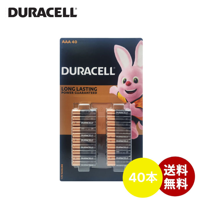 デュラセル アルカリ AAA 40本 乾電池 パック オンラインショップ 電流 電池 おすすめ 防災 おもちゃ 時計 懐中電灯 リモコン キャンプ 乾電池 デジタル時計 買い替えカメラ 付け替え 機器 家電 充電 用品【DURACELL】【コストコ】