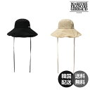 【韓国】MARITHE W STRAP WIDE BUCKET HAT マリテ Wストラップ バケットハット ワイドハット ナイロンハット UVカット帽子 サマ...