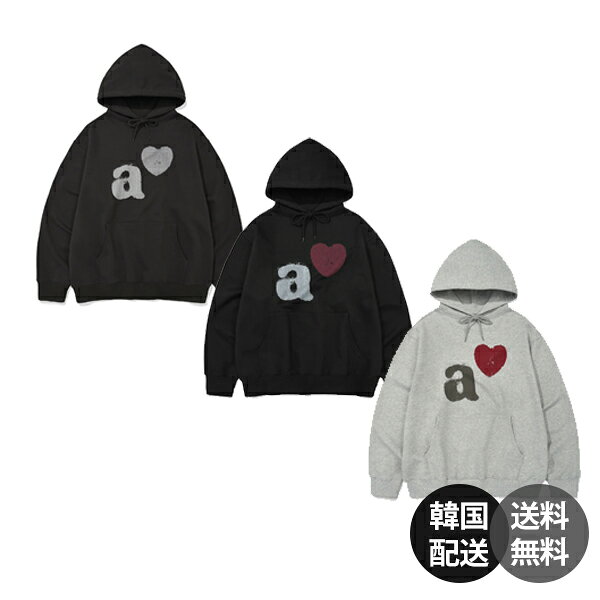 Rakuten - 【韓国】KANEITEI A LOVE HOODIE カネイテイ フーディ パーカー 韓国ブランド ブラック チャコール メランジグレー ユニセックス メンズ レディース ストリート カジュアル【KANEITEI】
