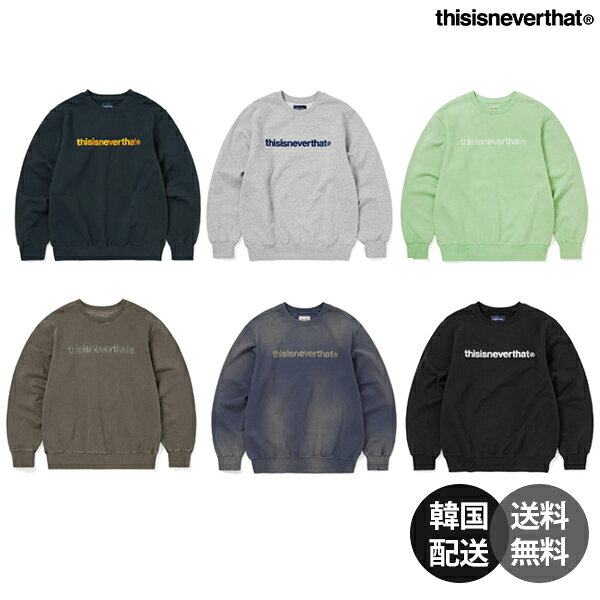 【韓国】thisisneverthat ディスイズネバーザット T-Logo Crewneck クルーネック スウェット トレーナー ロゴ トップス ストリート カジュアル デイリー ファッション 人気 定番 オーバーサイズ ビッグシルエット ユニセックス 韓国ブランド【thisisneverthat】