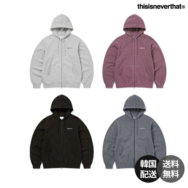 【韓国】thisisneverthat INTL. Logo Zip Up Hoodieディスイズネバーザット ディスイズネバーザット INTL. ロゴ ジップアップ フーディー 正規品 ジップアップパーカー フーディー スウェット ロゴ刺繍 コットン100%【thisisneverthat】