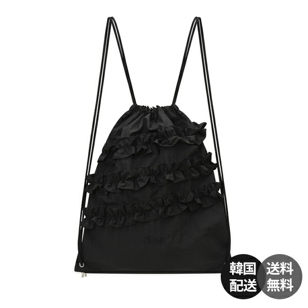 Rakuten - 【韓国】SINOON Ruffle String Bag Ver.2 シヌーン ラッフルバッグ ストリングバッグ リュック ナップサック ナイロンバッグ 軽い 大容量 A4収納 韓国ファッション 2026新作【SINOON】