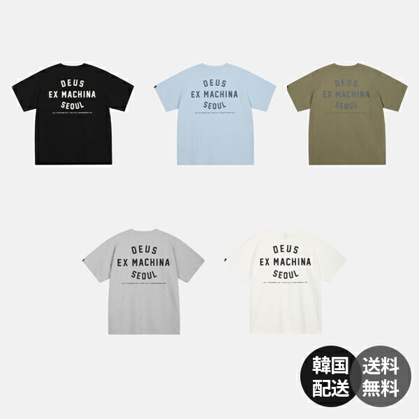 Rakuten - 【韓国】Deus Ex Machina デウスエクスマキナ Tシャツ 半袖 ロゴT カレッジプリント ソウル限定 聖水 100%コットン ルーズフィット 韓国ファッション 人気ブランド ストリート 【Deus Ex Machina】