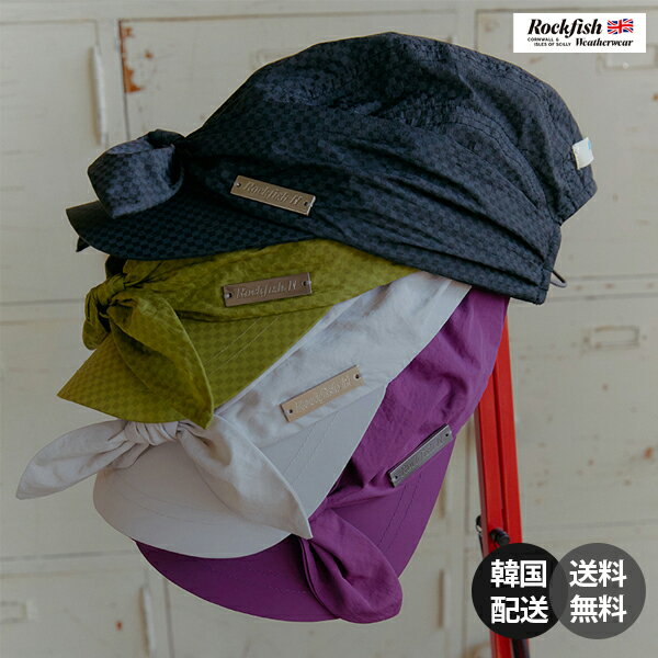 樂天商城 - 【韓国】Rockfish Weatherwear ロックフィッシュウェザーウェア 帽子 キャップ レディースベースボールキャップ ナイロンキャップ リボンキャップ ノット スカフリボン ギンガム【Rockfish Weatherwear】