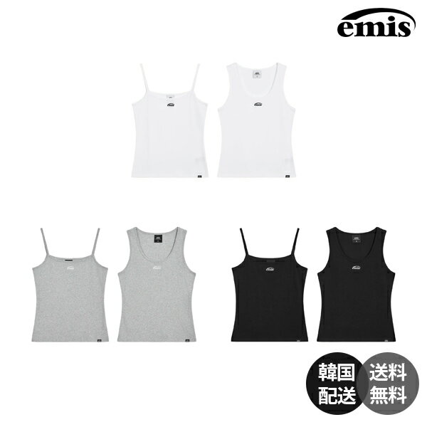 emis エミス 2Pack Sleeveless Top タンクトップ キャミソール スリーブレス ノースリーブ トップス インナー レディース ウィメンズ ロゴTシャツ プリントロゴ 2枚セット